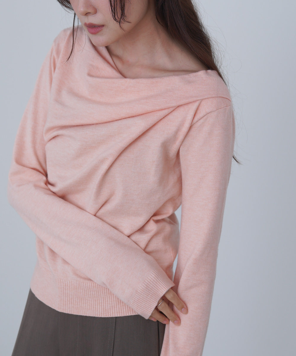 クロスドレープニットプルオーバー