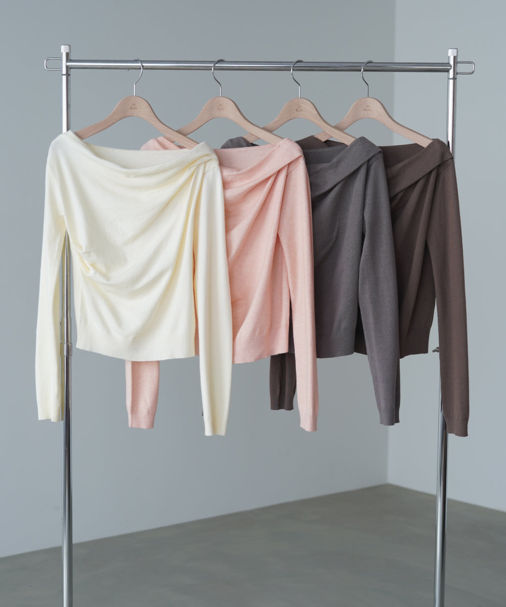 クロスドレープニットプルオーバー