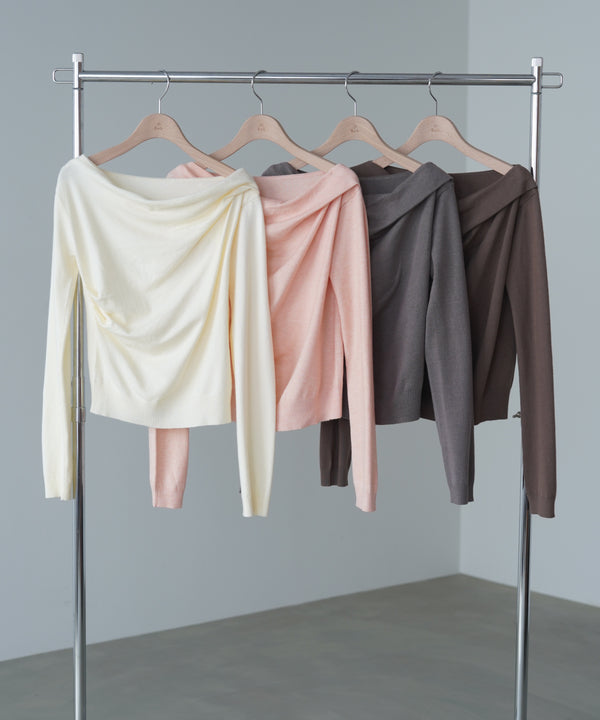 クロスドレープニットプルオーバー