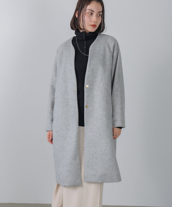 ライトシャギーウールロングコート