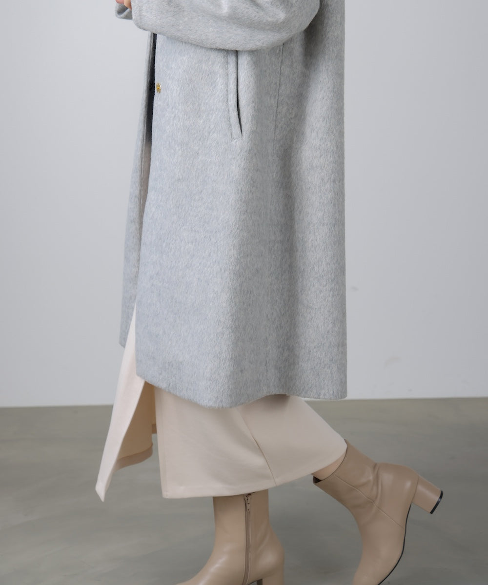 ライトシャギーウールロングコート
