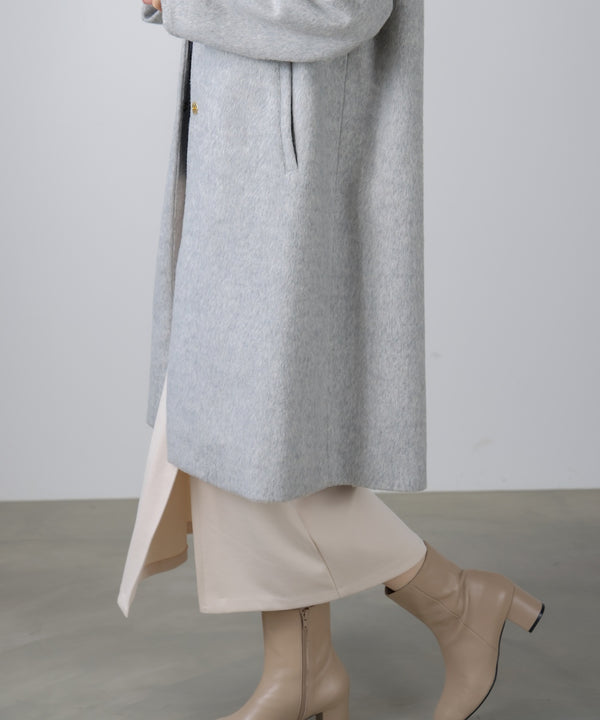 ライトシャギーウールロングコート