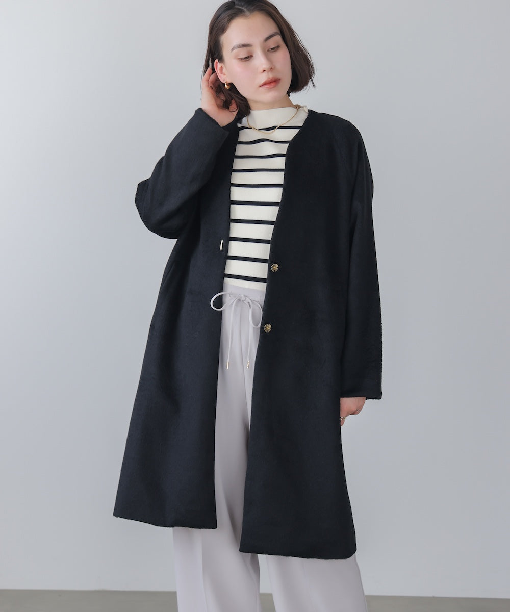 Bou Jeloudライトシャギーウールロングコート ライトシャギーウールロングコート