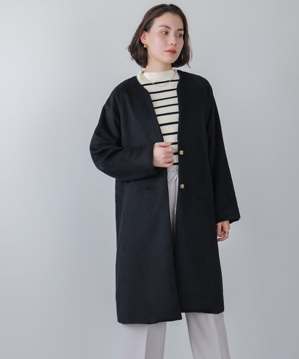 ライトシャギーウールロングコート