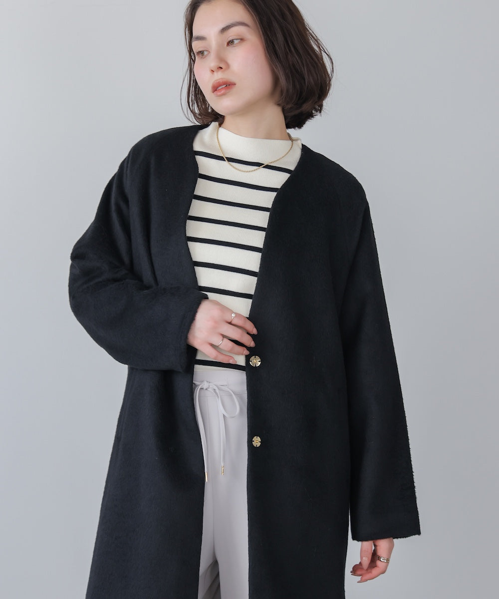 ライトシャギーウールロングコート