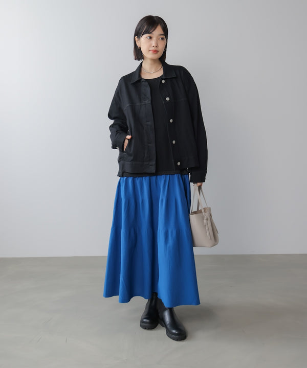 エアリーバイカラーニットワンピース