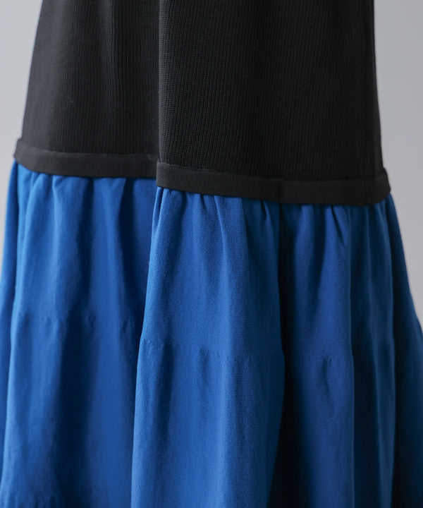 エアリーバイカラーニットワンピース