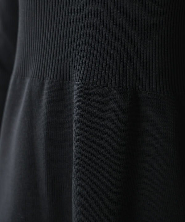 エアリーバイカラーニットワンピース