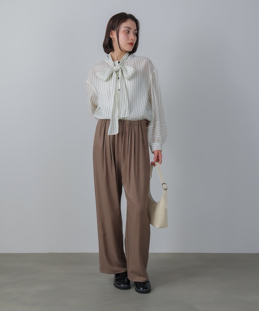 シアーツイルストライプブラウス