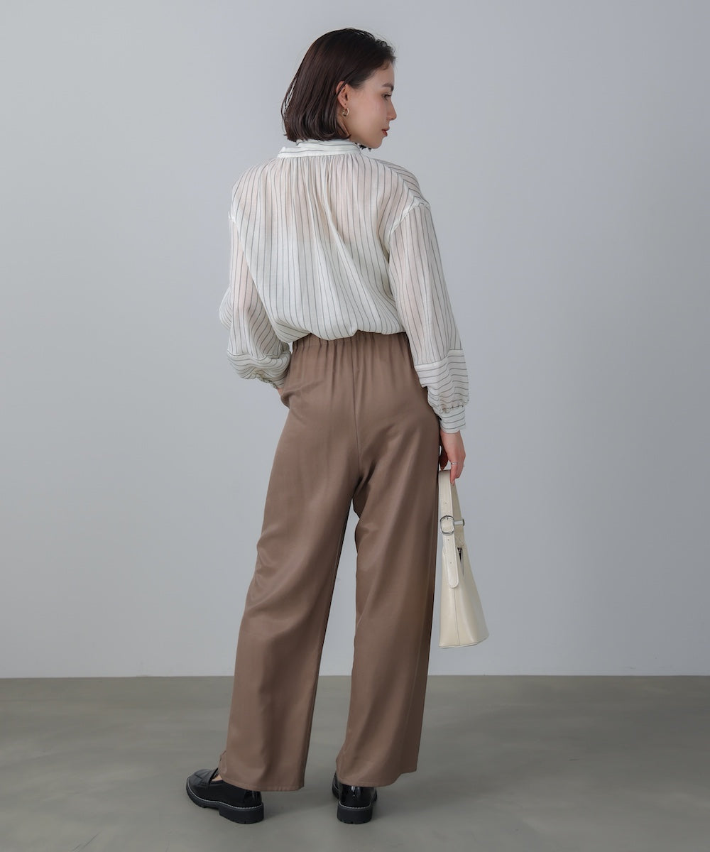 シアーツイルストライプブラウス
