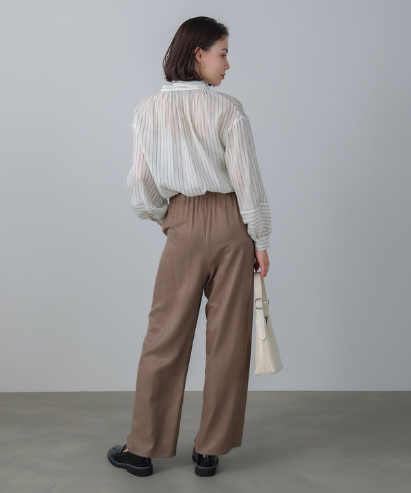 シアーツイルストライプブラウス