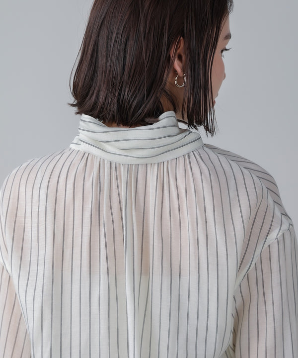 シアーツイルストライプブラウス