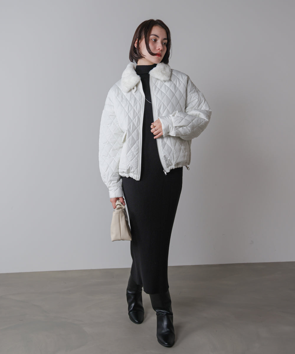 タフタダイヤキルト中綿ジャケット
