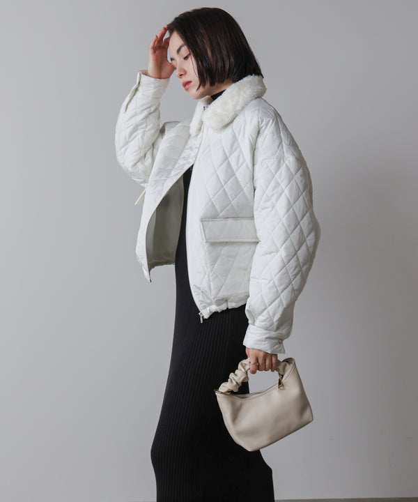 タフタダイヤキルト中綿ジャケット