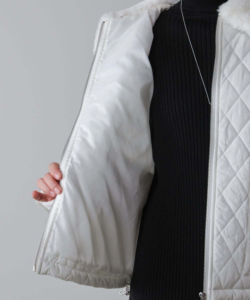 タフタダイヤキルト中綿ジャケット
