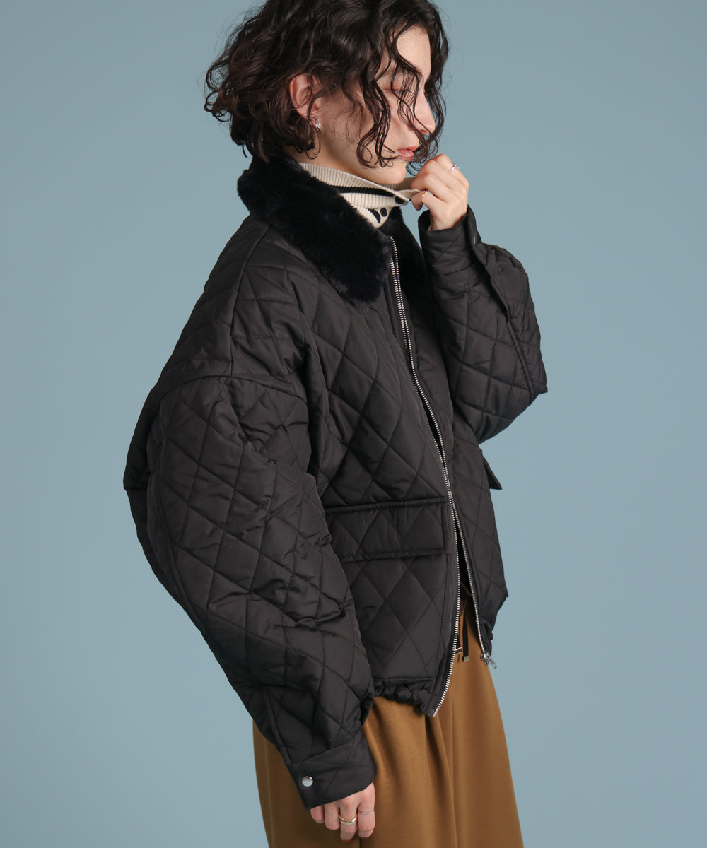 タフタダイヤキルト中綿ジャケット