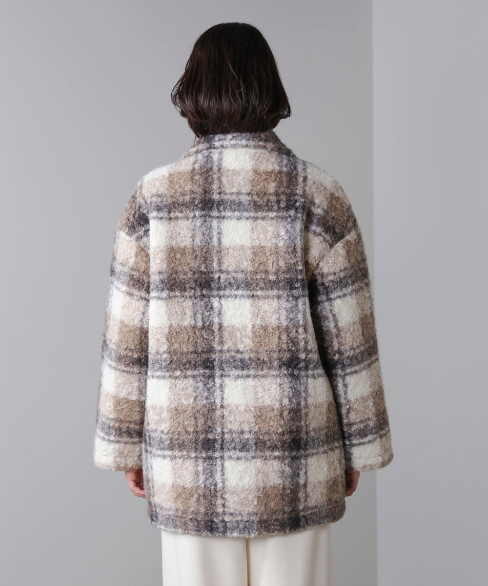 ブークレチェックコート