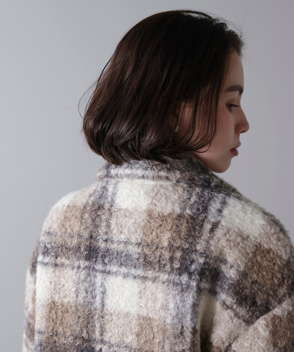 ブークレチェックコート