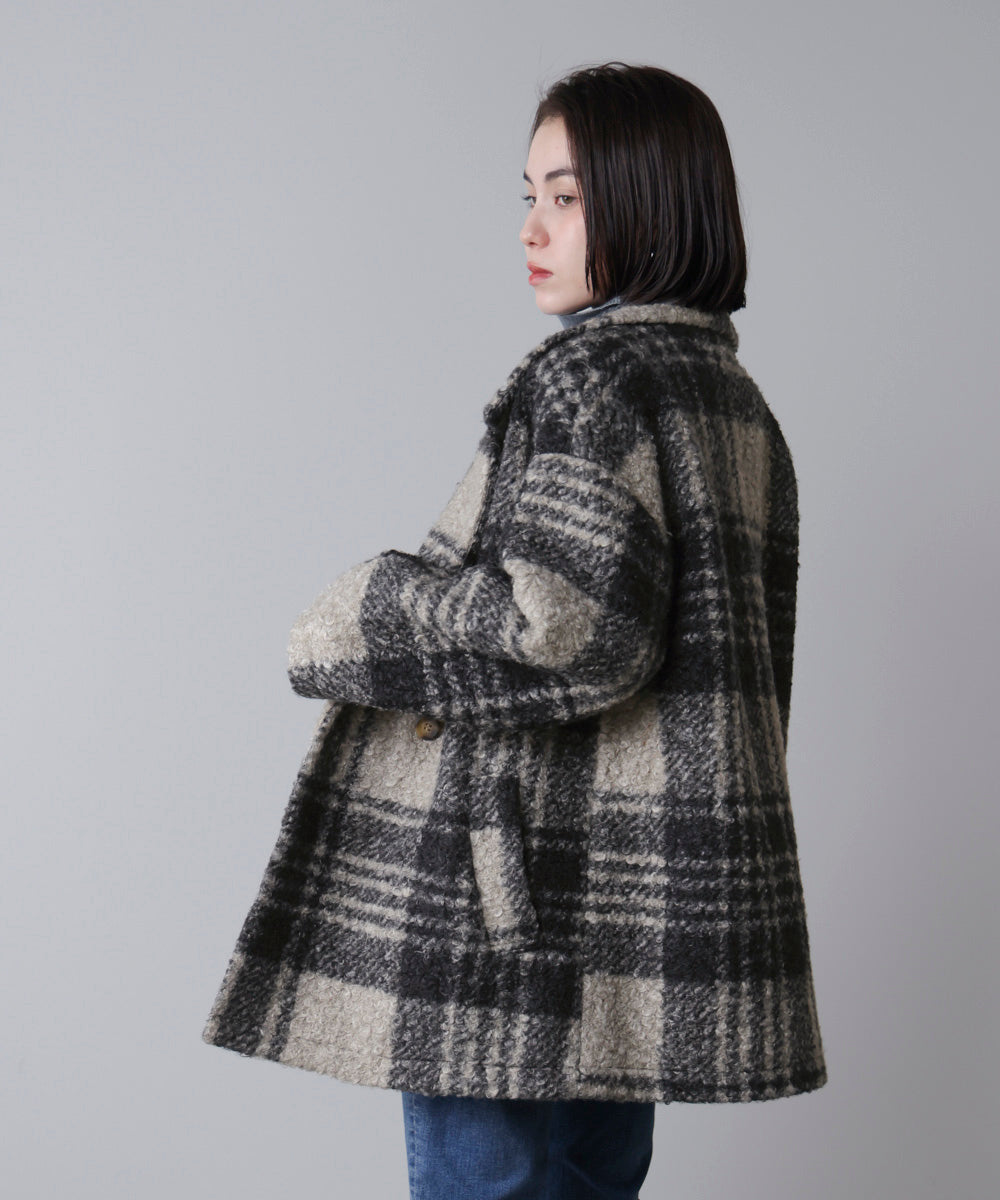 ブークレチェックコート
