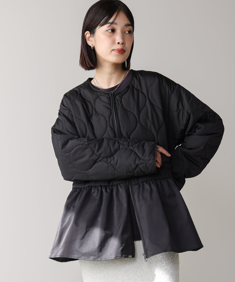 SONO ペプラムブルゾン WEB限定】中綿ペプラムブルゾン