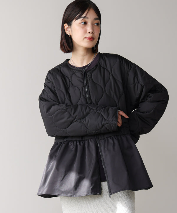 【WEB限定】中綿ペプラムブルゾン