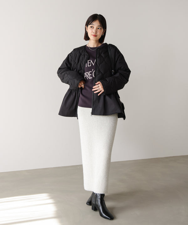 【WEB限定】中綿ペプラムブルゾン