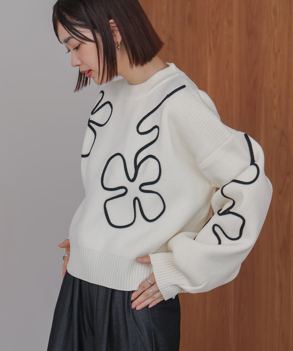 コード刺しゅうニット［11/14発送予定］