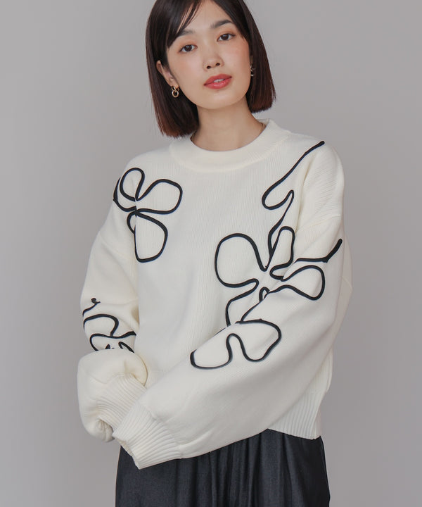 コード刺しゅうニット［11/14発送予定］