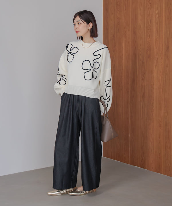 コード刺しゅうニット［11/14発送予定］