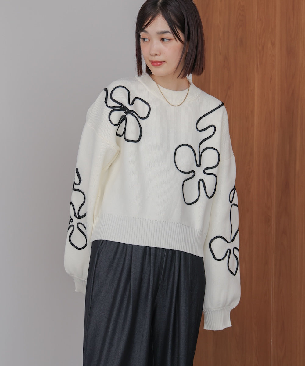 コード刺しゅうニット［11/14発送予定］