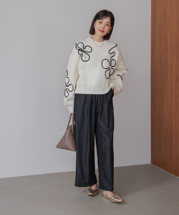 コード刺しゅうニット［11/14発送予定］