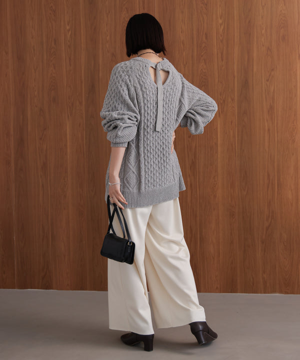 【WEB限定】モールケーブルニット