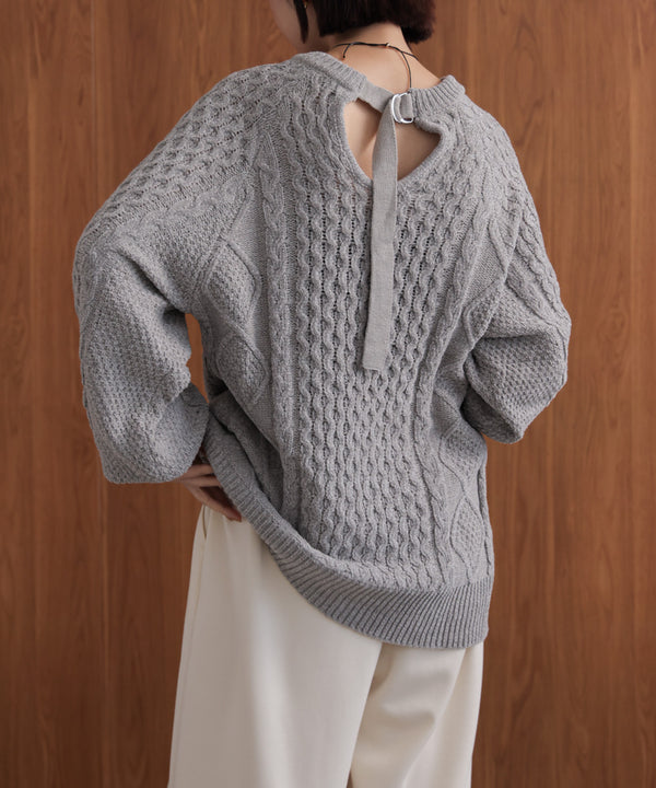 【WEB限定】モールケーブルニット