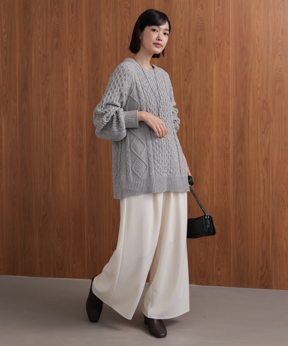 【WEB限定】モールケーブルニット