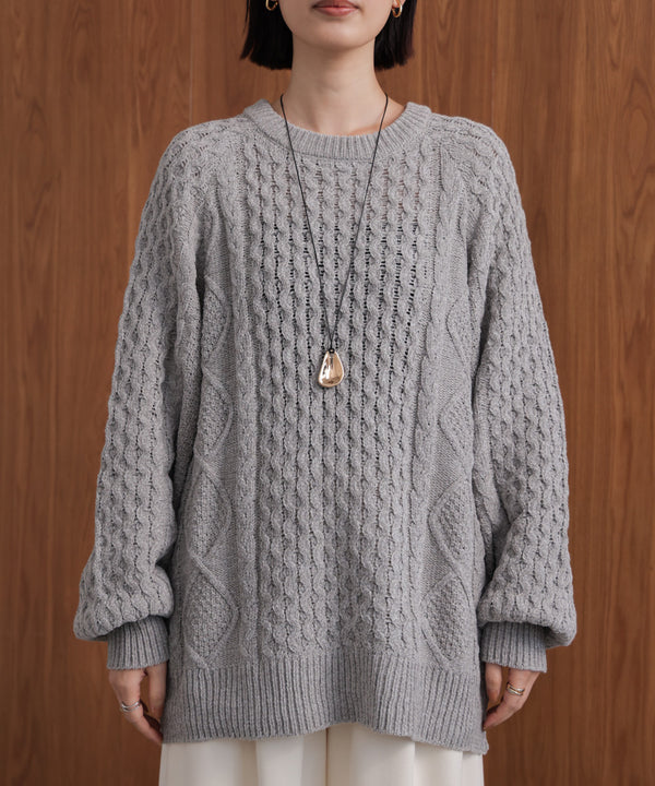 【WEB限定】モールケーブルニット