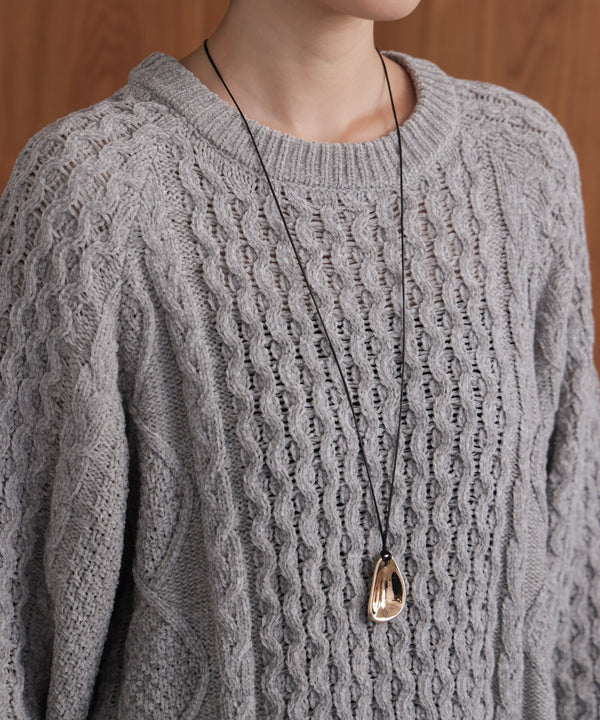 【WEB限定】モールケーブルニット