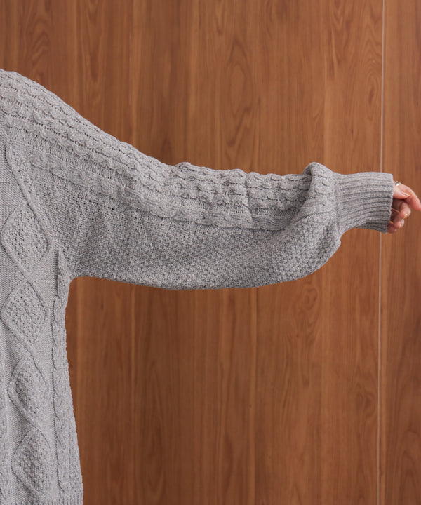 【WEB限定】モールケーブルニット