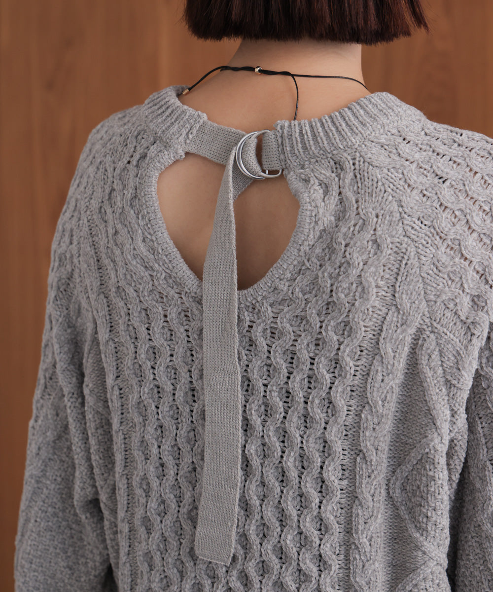 【WEB限定】モールケーブルニット