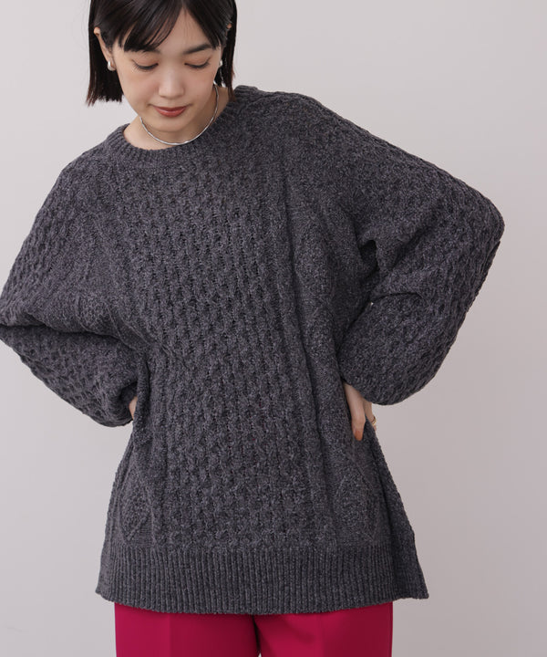 【WEB限定】モールケーブルニット