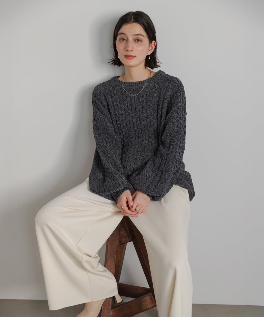 【WEB限定】モールケーブルニット