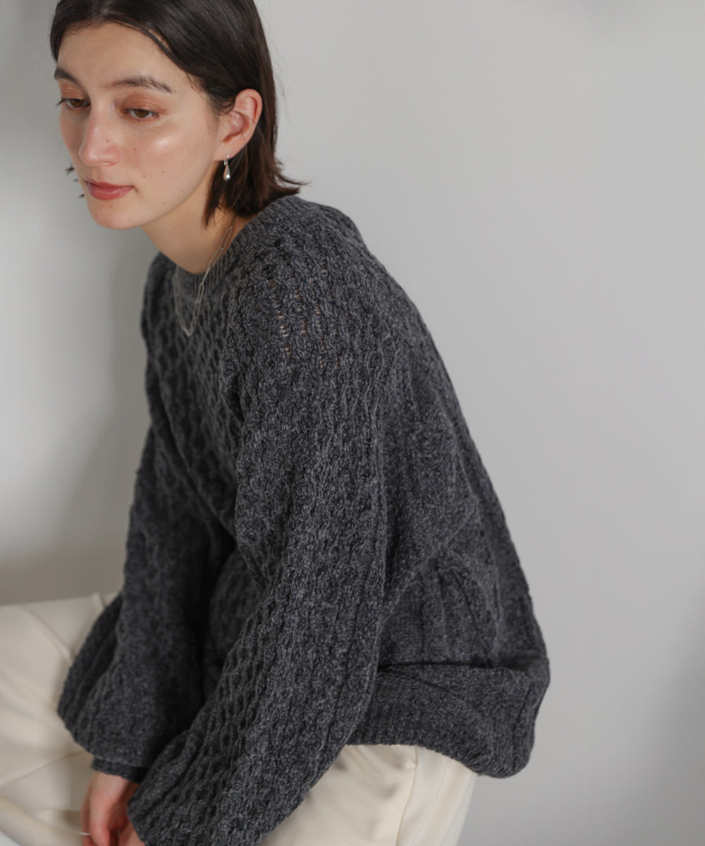 【WEB限定】モールケーブルニット