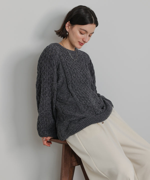 【WEB限定】モールケーブルニット