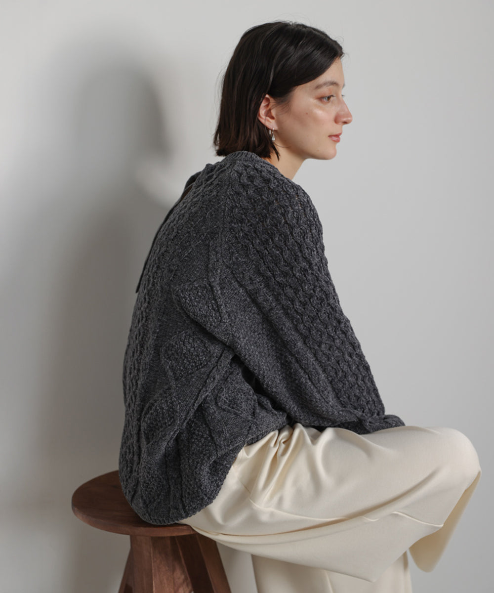 【WEB限定】モールケーブルニット