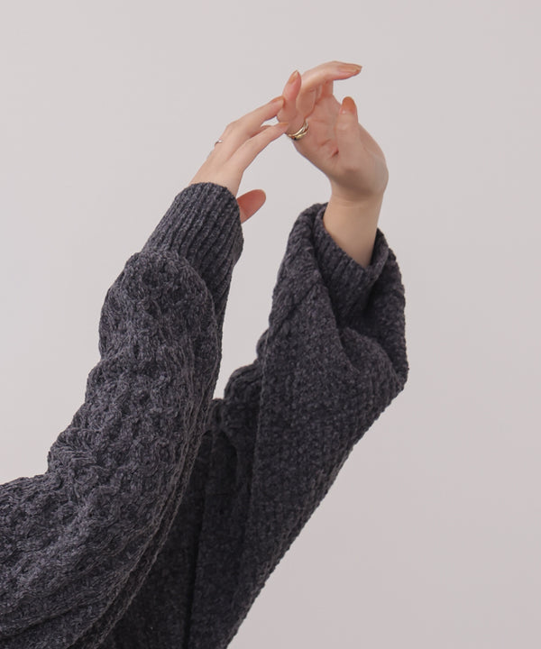 【WEB限定】モールケーブルニット