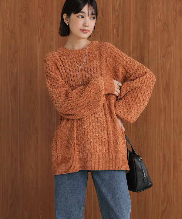 【WEB限定】モールケーブルニット