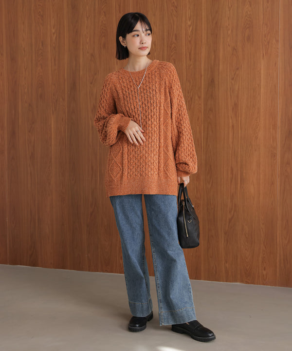 【WEB限定】モールケーブルニット