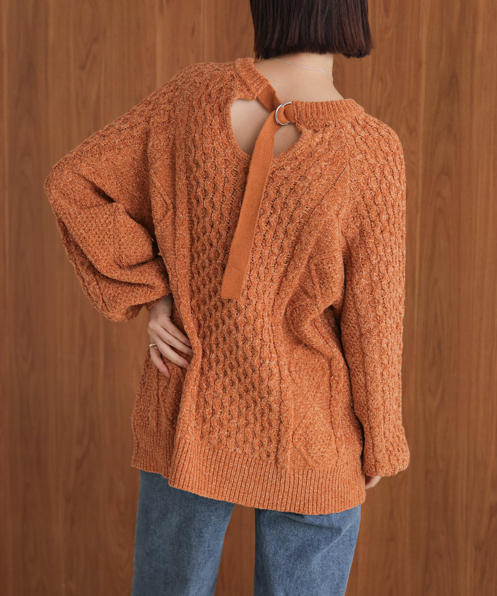 【WEB限定】モールケーブルニット