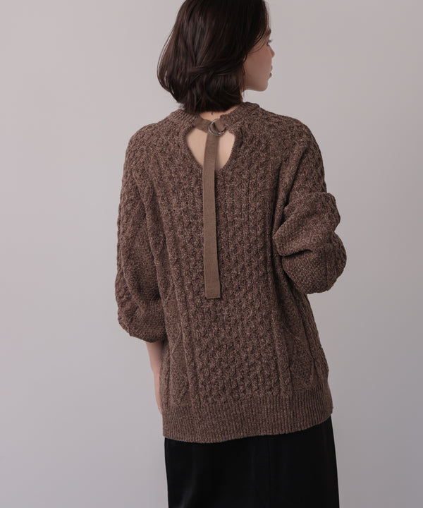 【WEB限定】モールケーブルニット