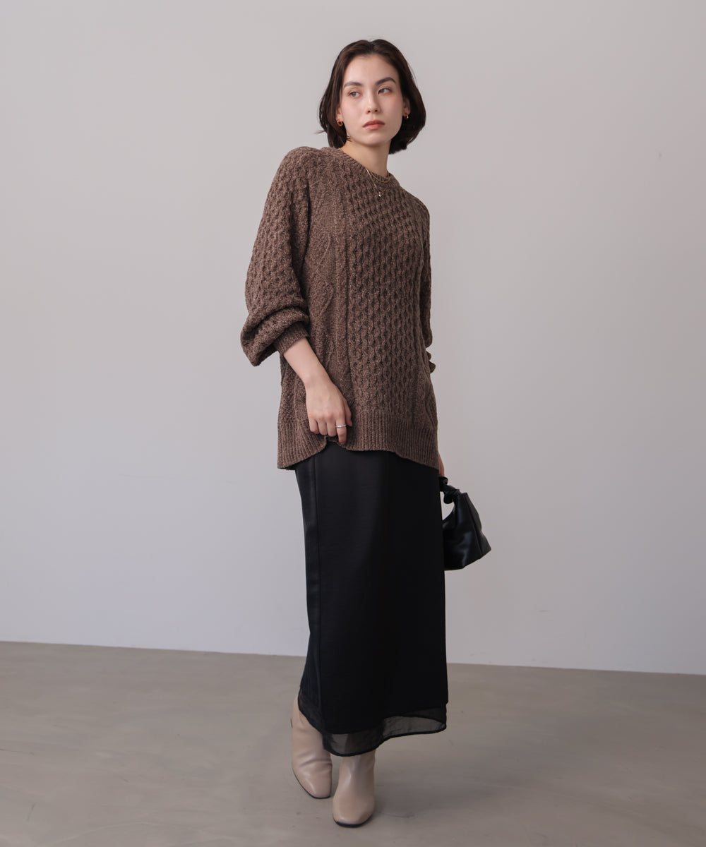 【WEB限定】モールケーブルニット