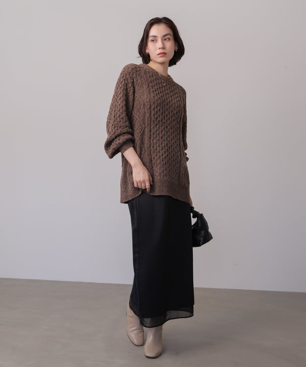 【WEB限定】モールケーブルニット